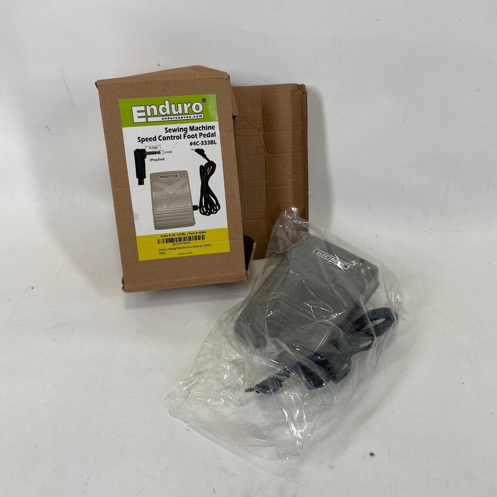 Enduro Sewing Machine Speed Control Foot Pedal 4C-333BL 3.5mm Plug Grey